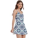 Tiles Abstract Pattern Texture Design Body Wrap Sleeveless V-Neck Mini Dress View3