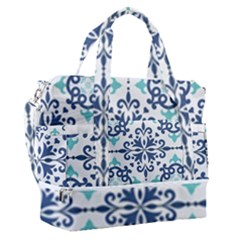 Tiles Abstract Pattern Texture Design Sports Shoulder Bag With Shoes Compartment