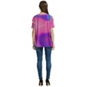 Swirl Twirl Design Pattern Purple V-Neck Split Shoulder Casual T-Shirt View4