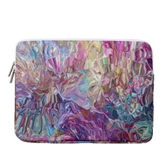 Melting Patterns 14  Vertical Laptop Sleeve Case With Pocket