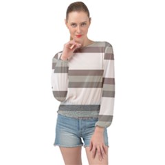 Minimal Mixed Abstract Lines Print Copia Banded Bottom Chiffon Top