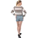 Minimal Mixed Abstract Lines Print Copia Banded Bottom Chiffon Top View2