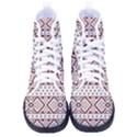 Ukrainian Folk Seamless Pattern Ornament Women s High-Top Canvas Sneakers View1