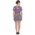 Hibiscus Flowers With White Dhari On Crop Top and Shorts Co-Ord Set View2