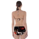 Confederate Flag Usa America United States Csa Civil War Rebel Dixie Military Poster Skull Cut-Out One Piece Swimsuit View2