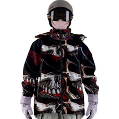 Confederate Flag Usa America United States Csa Civil War Rebel Dixie Military Poster Skull Women s Zip Ski And Snowboard Waterproof Breathable Jacket