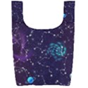 Realistic Night Sky Poster With Constellations Foldable Shopping Bag View1