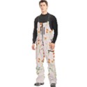 Boho Pattern Berries Flowers Nature Men s Front Zip Ski And Snowboard Bib Pants View2