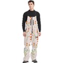 Boho Pattern Berries Flowers Nature Men s Front Zip Ski And Snowboard Bib Pants View3