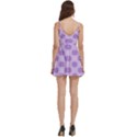 Purple Pattern Seamless Texture Mandala Body Wrap Sleeveless V-Neck Mini Dress View4