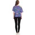 Grateful Dead Dancing Bears Pattern One Shoulder Cut Out T-Shirt View2