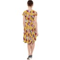 Cartoon Xmas Characters Pattern Cap Sleeve Midi Dress With Pockets View2