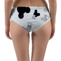 Mickey Mouse, Black, Classic, Cute, Disne Reversible Mid-Waist Bikini Bottoms View4