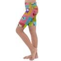 Owls Pattern, Abstract, Art, Desenho Kids  Lightweight Velour Cropped Yoga Leggings View2