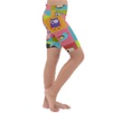 Owls Pattern, Abstract, Art, Desenho Kids  Lightweight Velour Cropped Yoga Leggings View3