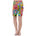 Owls Pattern, Abstract, Art, Desenho Kids  Lightweight Velour Cropped Yoga Leggings View4