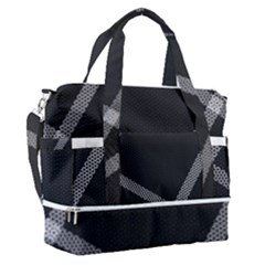 Stripes, Zigzag Sports Shoulder Bag With Shoes Compartment