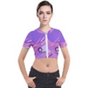 Colorful Labstract Wallpaper Theme Short Sleeve Cropped Jacket View1