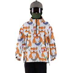 Cute Colorful Owl Cartoon Seamless Pattern Men s Ski And Snowboard Waterproof Breathable Jacket