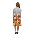 Halloween Argyle Pattern  Kids  Ruffle Flared Wrap Midi Skirt View4