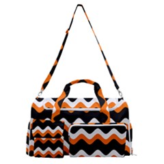 Halloween Wavy 20240926 161241 0000 Sports Gym Duffle Bag With Shoe Compartment