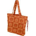 Seamless Halloween Pattern With Smiling Pumpkin 20240926 161520 0000 Drawstring Tote Bag View1