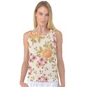Peony Flower Pattern Background Women s Basketball Tank Top View1