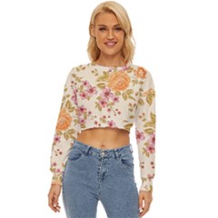 Peony Flower Pattern Background Lightweight Long Sleeve Sweatshirt