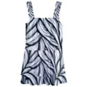 Black White Flower Texture Pattern Kids  Layered Skirt Swimsuit View1