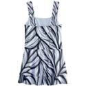 Black White Flower Texture Pattern Kids  Layered Skirt Swimsuit View2