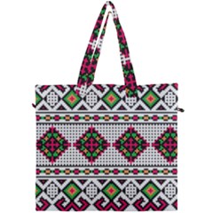 Ukrainian Folk Seamless Pattern Ethnic Ornament Border Element Traditional Canvas Travel Bag