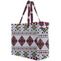 Ukrainian Folk Seamless Pattern Ethnic Ornament Border Element Traditional Canvas Travel Bag View2