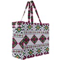 Ukrainian Folk Seamless Pattern Ethnic Ornament Border Element Traditional Canvas Travel Bag View3