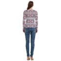 Illustration Of Ukrainian Folk Seamless Pattern Ornament Women s Cut Out Long Sleeve T-Shirt View4