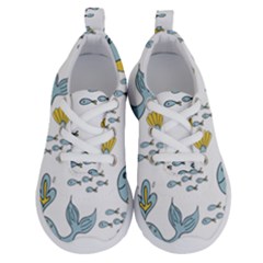 Whale Cartoon Whale Seamless Cartoon Character Animals Leaf Running Shoes