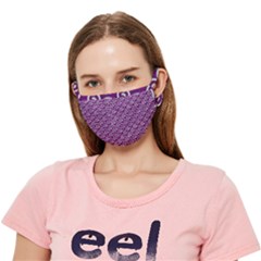 Violet White Pattern Crease Cloth Face Mask (adult)