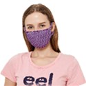 Violet White Pattern Crease Cloth Face Mask (Adult) View1