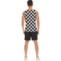 Black And White Pattern Men s Wide Collar Tank Top View4