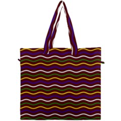 Multicolor Wave Pattern Canvas Travel Bag
