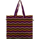 Multicolor Wave Pattern Canvas Travel Bag View1