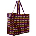 Multicolor Wave Pattern Canvas Travel Bag View3