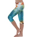 Autumn Trees Nature Kids  Lightweight Velour Capri Leggings  View2