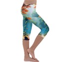 Autumn Trees Nature Kids  Lightweight Velour Capri Leggings  View3