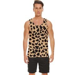 Leopard Skin Pattern Men s Wide Collar Tank Top