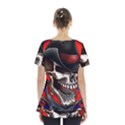 Confederate Flag Usa America United States Csa Civil War Rebel Dixie Military Poster Skull Skirt Hem Sports Top View2