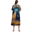 Mystic Blue Pyramid Art Women s Cotton Short Sleeve Nightgown View4