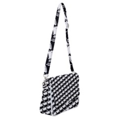 Stylish Coffee Cup Pattern Shoulder Bag With Back Zipper