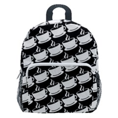 Stylish Coffee Cup Pattern Kids  Age 5-10 Lightweight School Backpack With Side Pockets