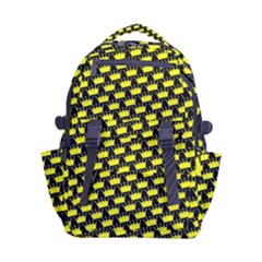 Royalty Inspired Crown Pattern Carry-on Double Buckle Travel Backpack