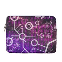 Cosmic Network Geometric Art 13  Vertical Laptop Sleeve Case With Pocket